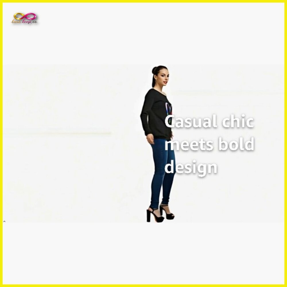 Off Shoulder Pullover Sweatshirt Oversized Slouch… - image 6